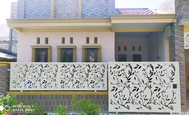 Pagar Rumah Motif Bunga