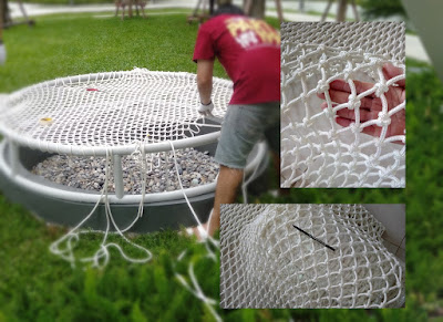 แบบงานขึงตาข่ายเชือก Stretching Nets