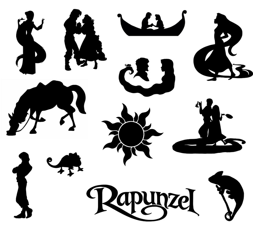 Download digitalfil: Rapunzel svg,cut files,silhouette clipart ...