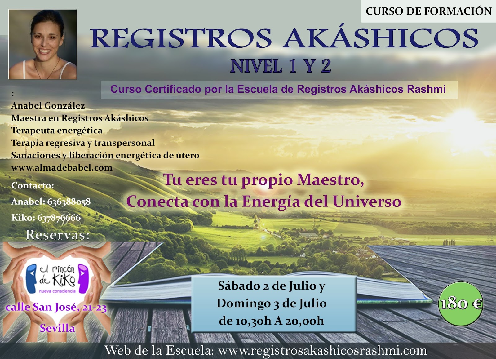 El Rincón de Kiko, Sevilla Registros Akáshicos nivel 1 y 2 (en Julio)