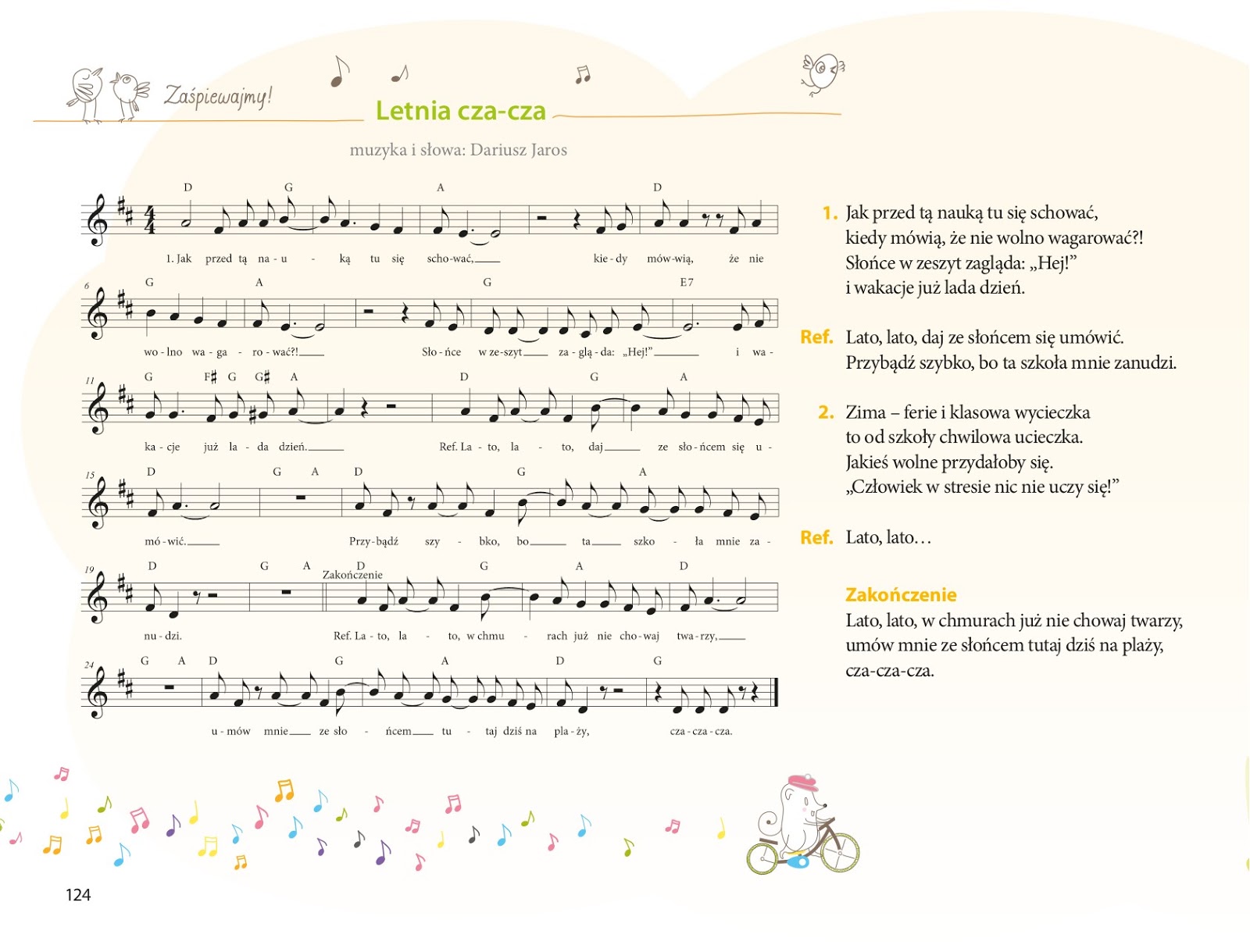 Eko Cza Cza Piosenka Melodia Muzyka klasa 4