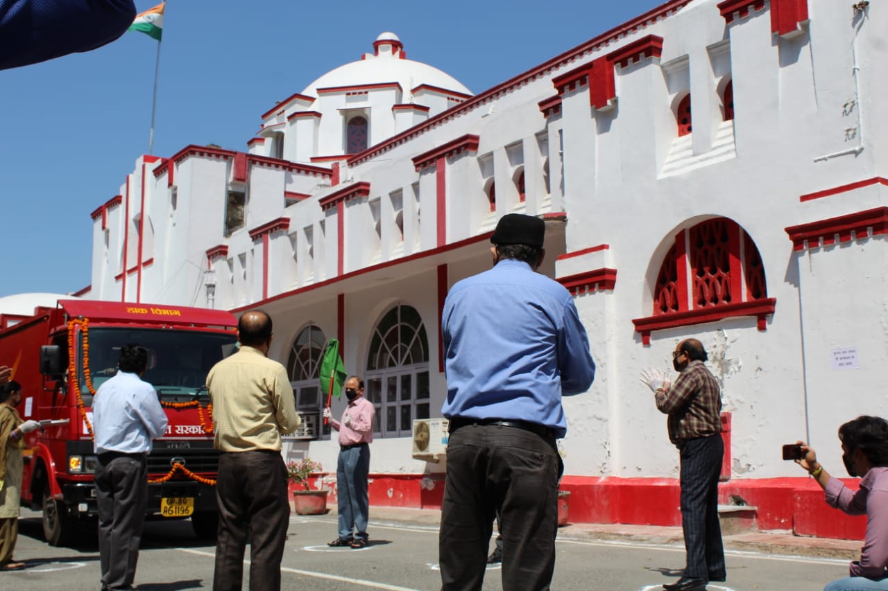 India Post fights Corona. Post Office on Wheels at Agra and Bareilly, Uttar Pradesh