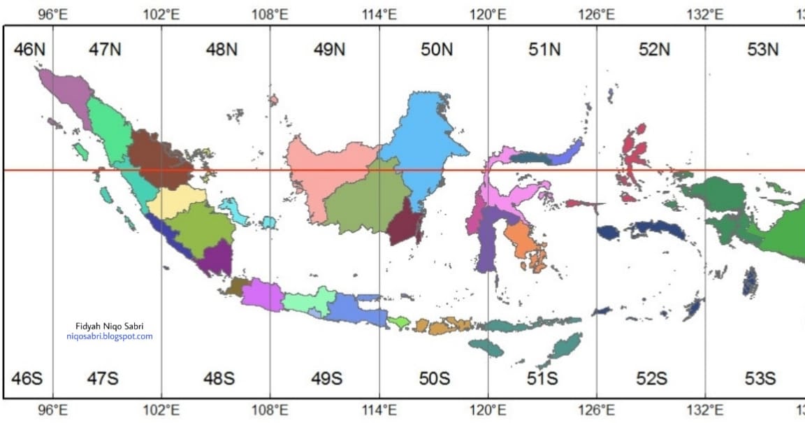 Zona Utm Indonesia Peta Pembagian Amp Daftar Zone Universal Transverse - Riset