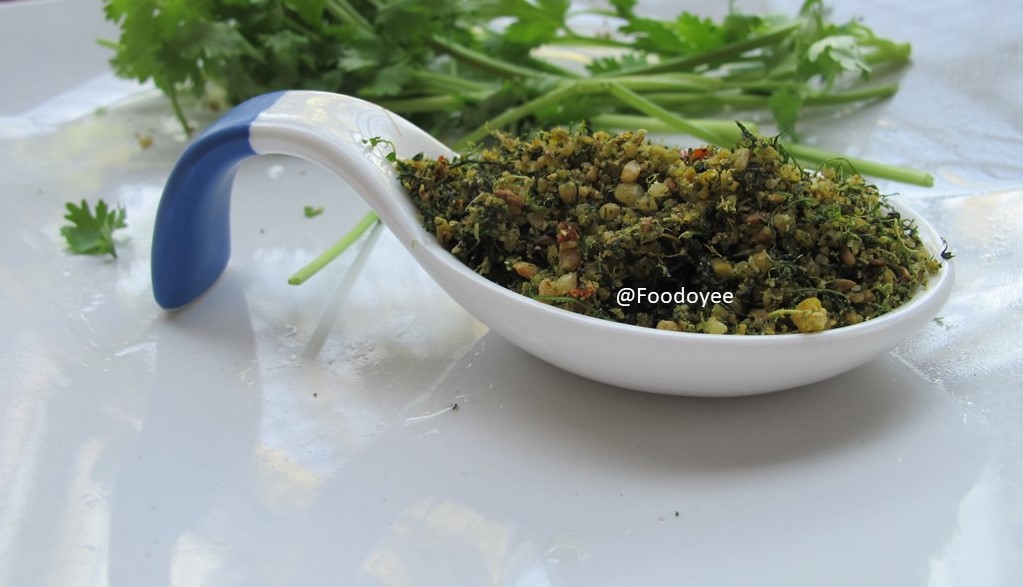 Fresh Coriander leaves Powder.