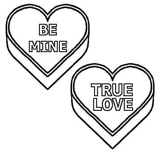 valentine coloring pages be mine - photo #9