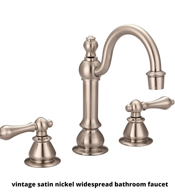 Vintage Satin Nickel Widespread Bathroom Faucet