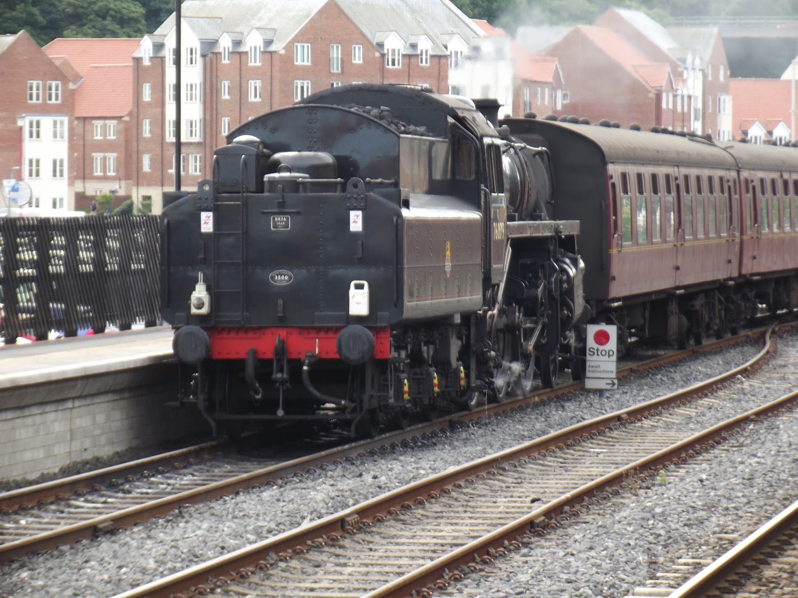 Steam Memories The new Whitby station with BR standard class 4 76079