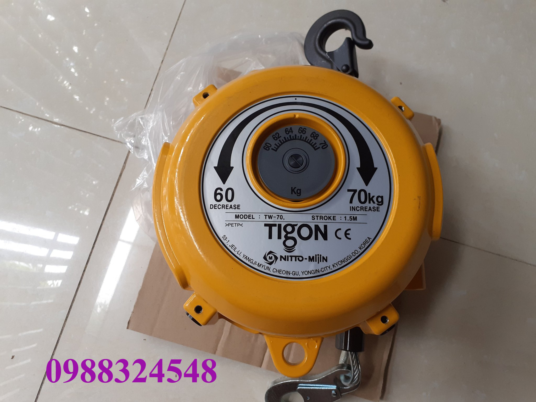 Pa lăng cân bằng Tigon TW-70, tải trọng: 60-70kg