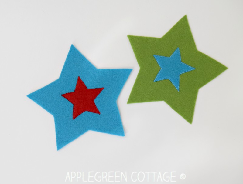 DIY Christmas Decorations Felt Stars Free Pattern AppleGreen Cottage
