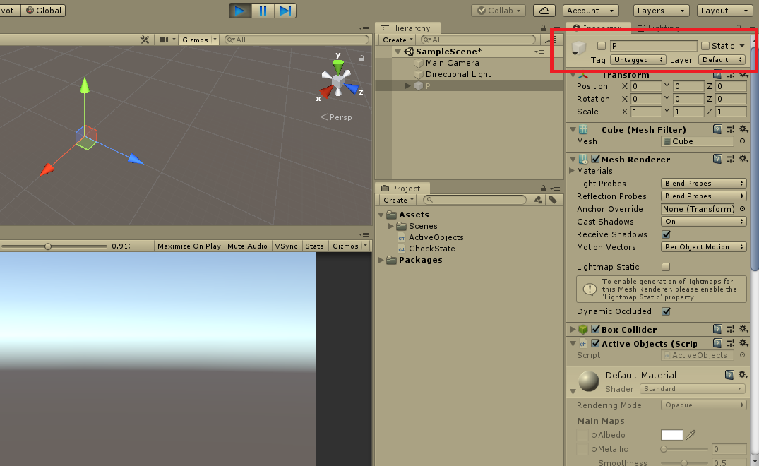 【Unity遊戲製作】勇者拉德小酒館: 【Unity官方教學分享】啟動物件(Activating GameObjects)