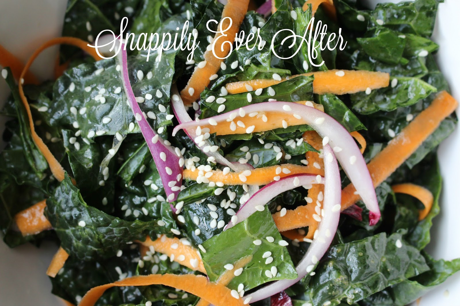 Snappily Ever After Sesame Kale Salad