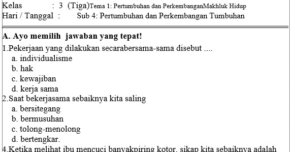 Panduan Lengkap: Mengunduh Soal PTS Kelas 3 Semester 1 Kurikulum 2013 Revisi 2018 untuk Persiapan Optimal