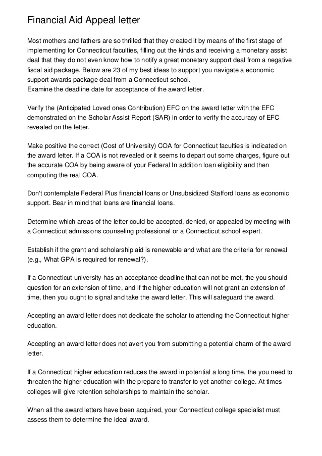 Financial Aid Appeal Letter For Reinstatement Thankyou Letter