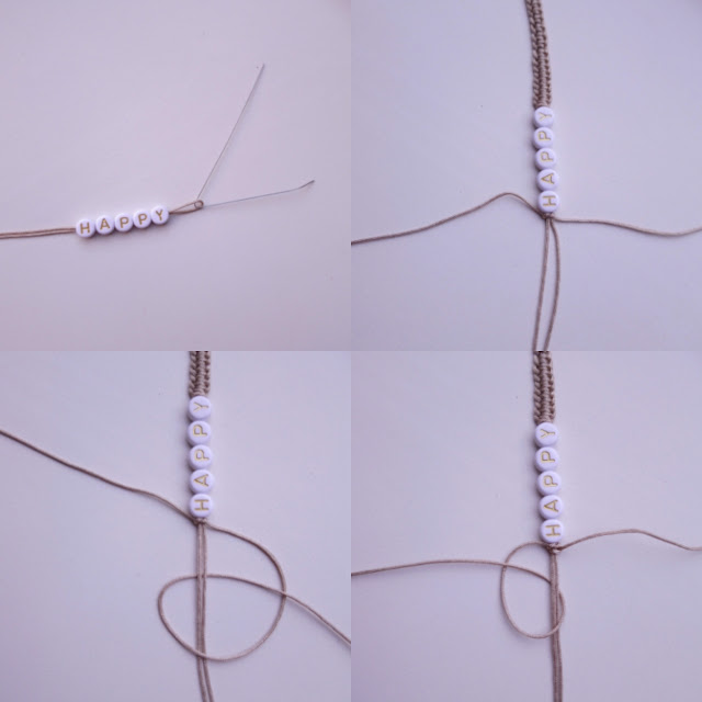 Armbandenset met letterkralen