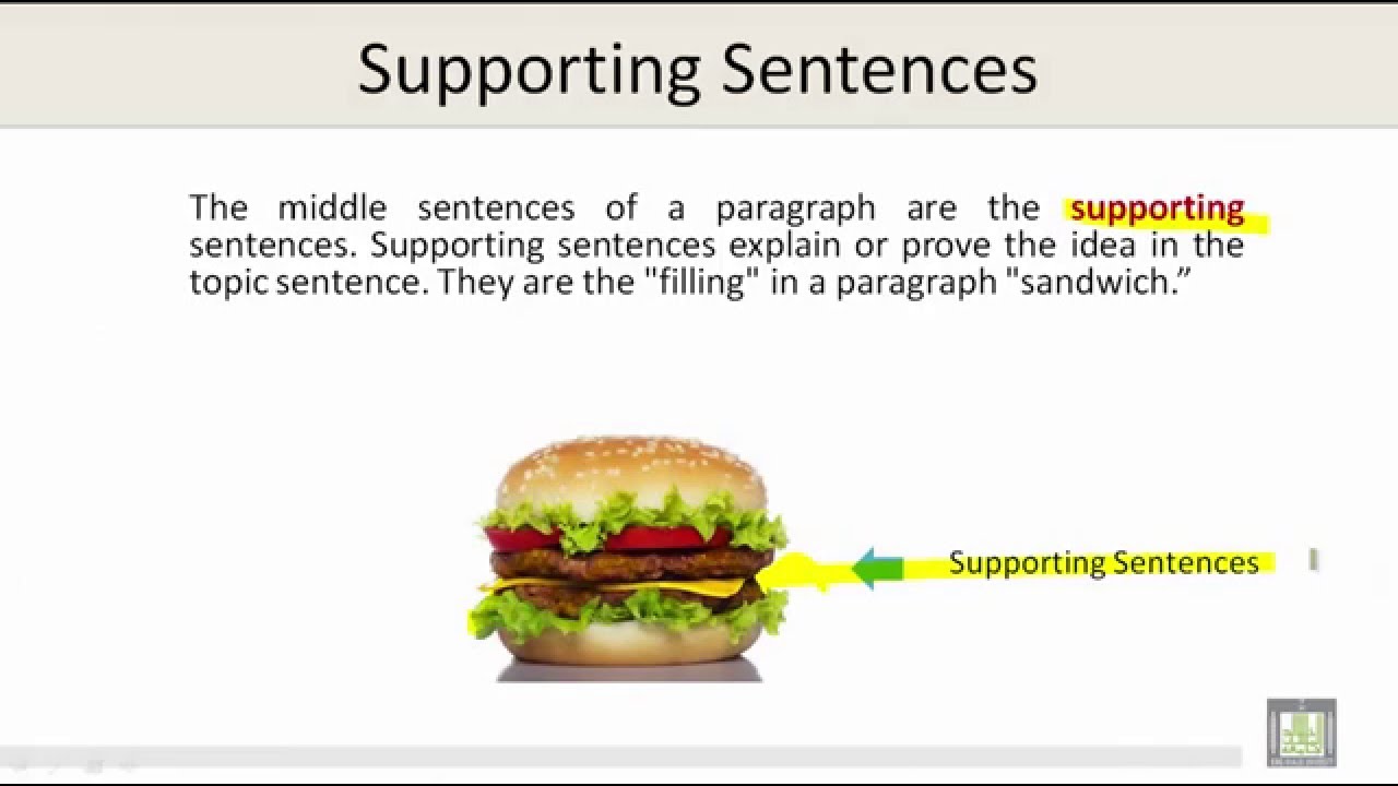 supporting sentence definition