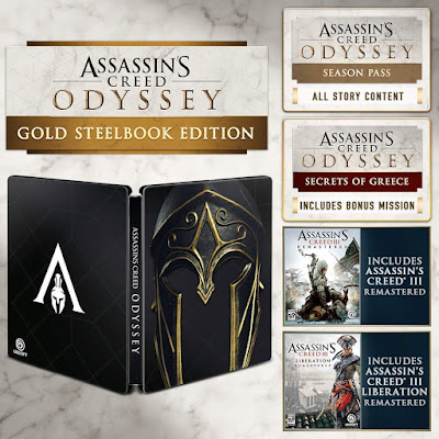 Assassins Creed Odyssey Game Cover Gold Steelbook Edition