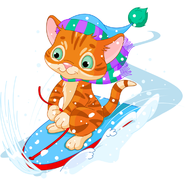 Snowboard Kitty