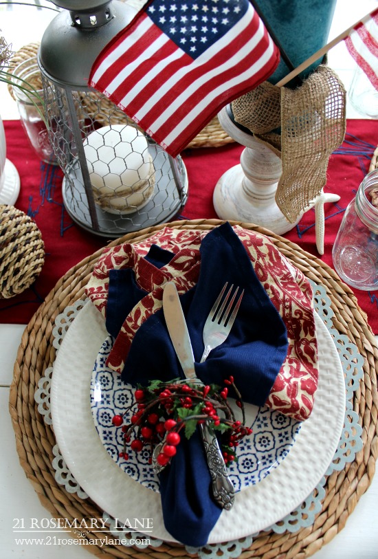 21 Rosemary Lane A Red White & Blue Table Setting