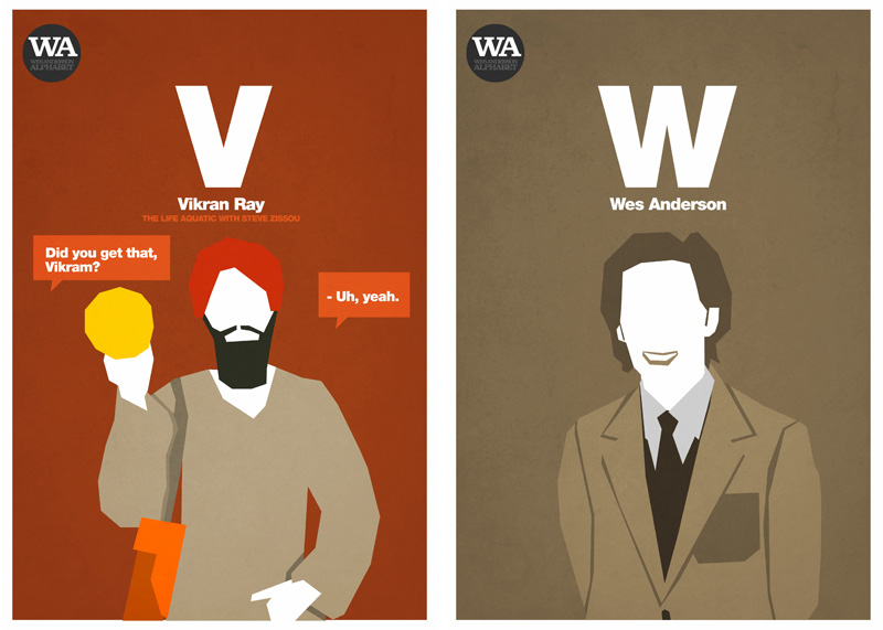 Wes Anderson Alphabet Posters