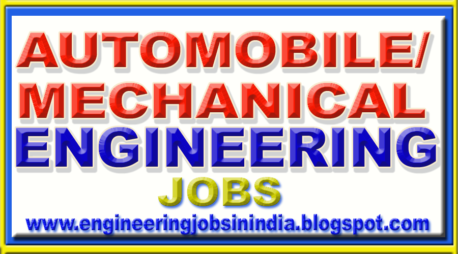 ENGINEERING JOBS 833 Automobile/ Mechanical Engineering Jobs