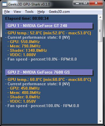 Мониторинг графических процессоров NVIDIA и AMD с помощью GPU Shark