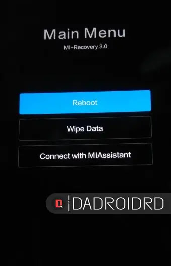 Miui recovery 5.0 miassistant main menu