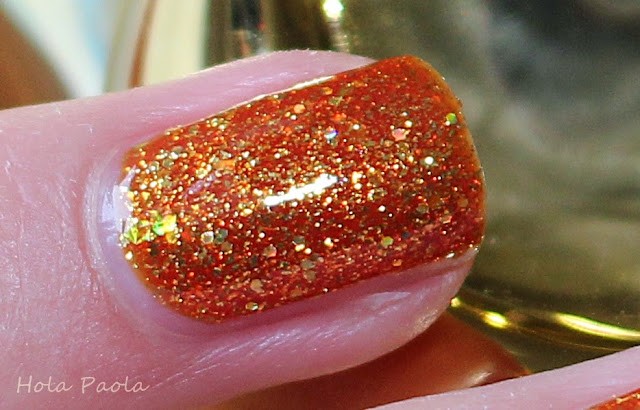 Lakier hybrydowy Semilac 142 Royal Gold nails polish gel natural nails złoty kolor paznokci hybryda nowości semilak długie paznokcie złota czaszka diamond diamenty błyskotki 