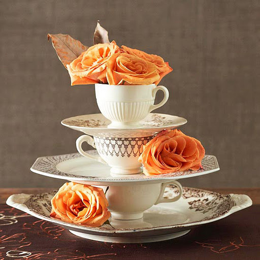 Centerpieces with Tea Cups and Plates