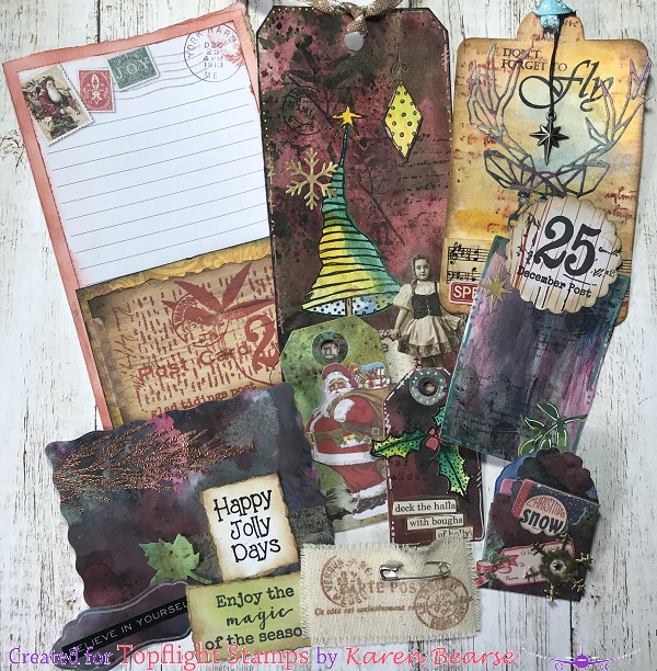 Topflight Stamps: Christmas Ephemera for Junk Journals with PaperArtsy