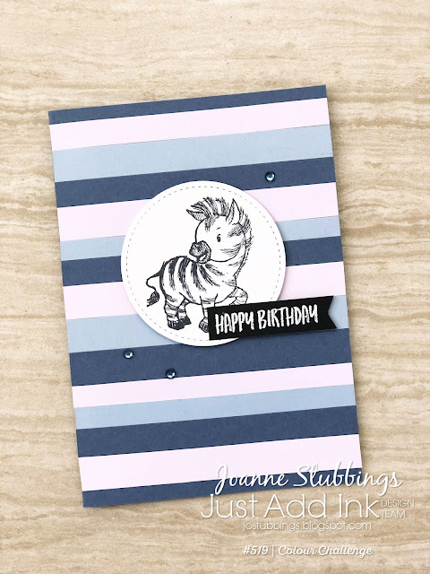 Jo's Stamping Spot - Just Add Ink Challenge #519 Card trio for beginner, casual and avid crafters using Zany Zebras stamp set by Stampin' Up!