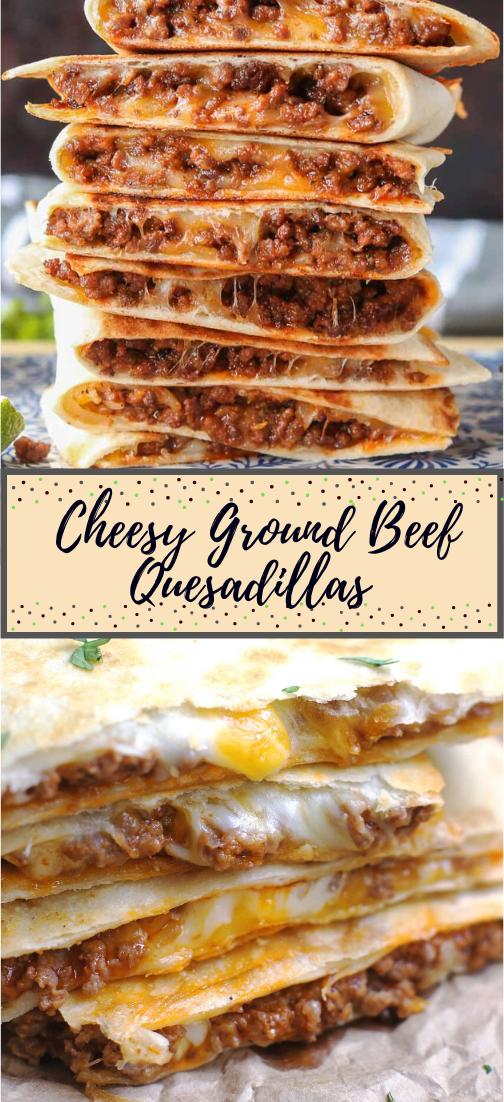 Cheesy Ground Beef Quesadillas #dinnerrecipe #food #amazingrecipe #easyrecipe 