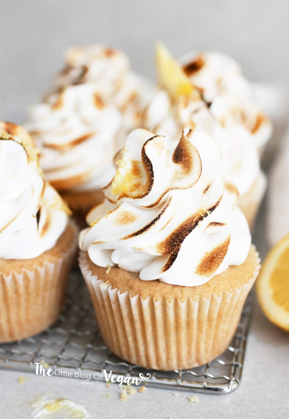 Lemon meringue cupcakes recipe | Ft Kitchenaid | The Little Blog Of Vegan