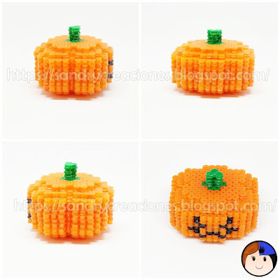 Calabaza Hama Beads 3D 8