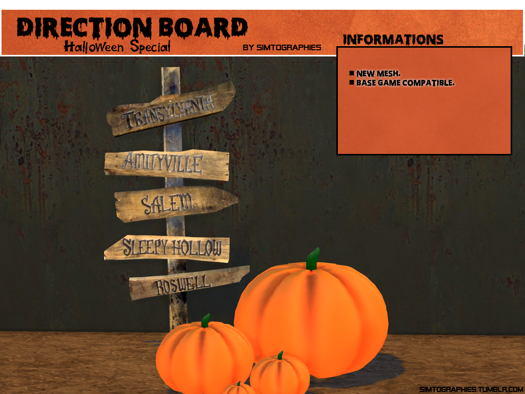 Direction Board Halloween Special Simtographies