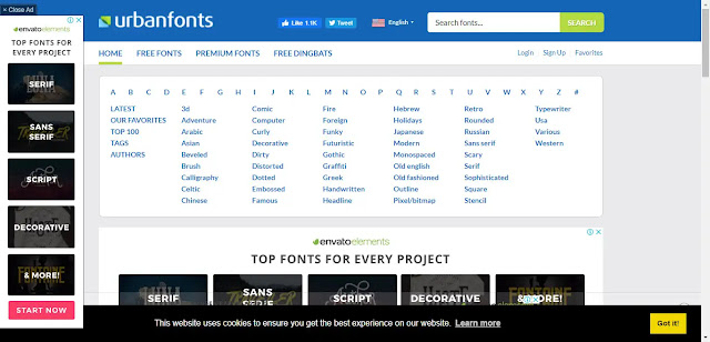 موقع urbanfonts