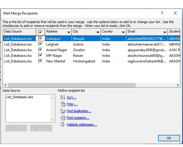 B.Com Computer Notes: Mail Merge