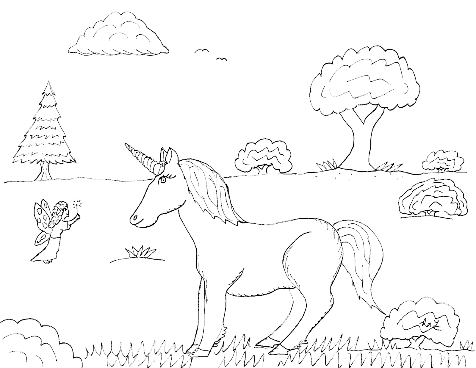 Robin's Great Coloring Pages Unicorns and Fairies are Friends