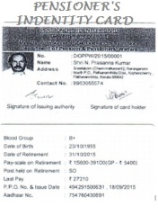 Pensioner Id Card