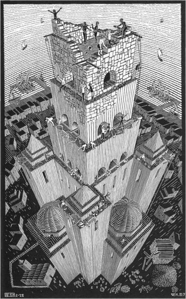 Torre de Babel - Escher, M. C. e suas geniais litogravuras