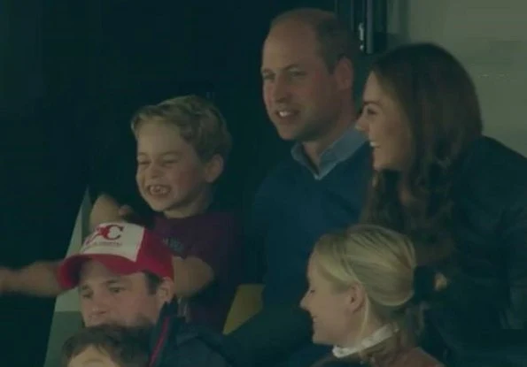 Prince William, Prince George and Princess Charlotte. Kate Middleton wore her Barbour Longshore Quilted jacket