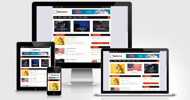 Red Frame Blogger Template