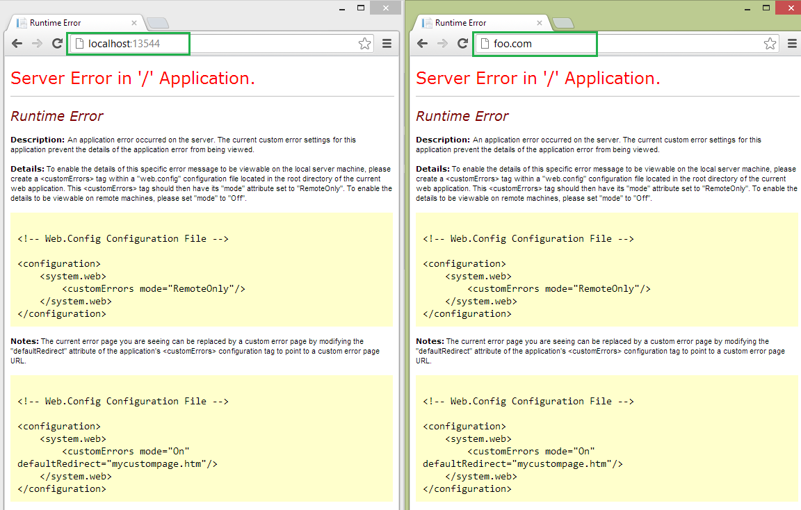 Runtime application error