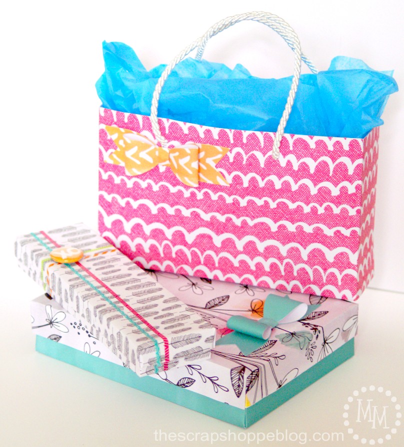 scrapbook paper gift wrap