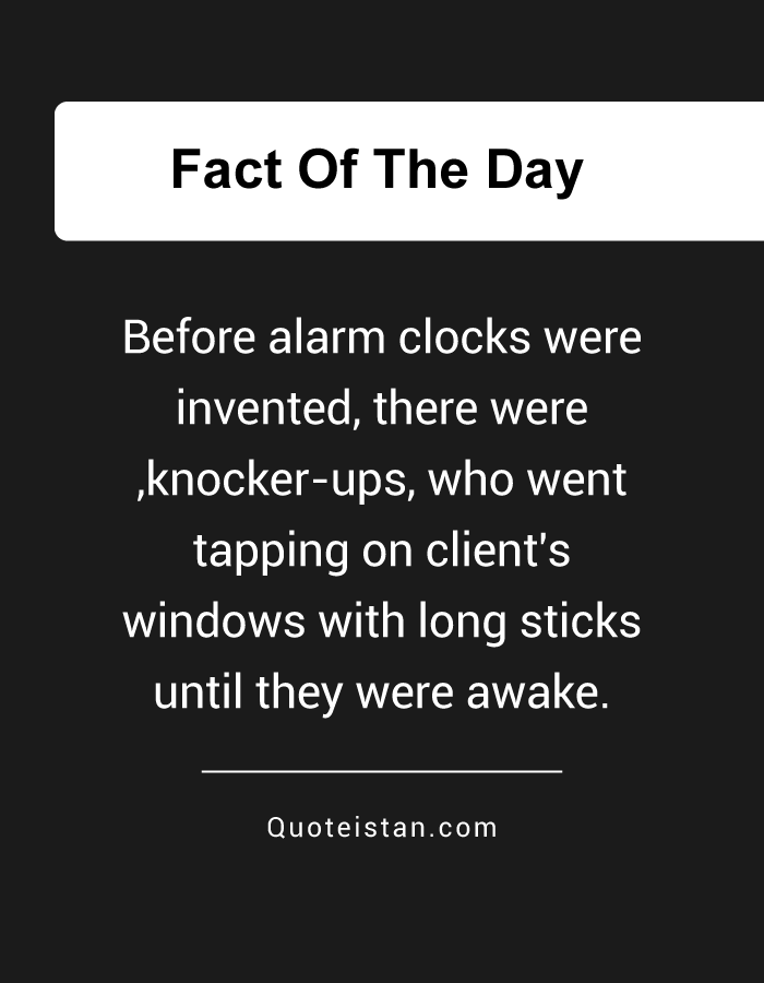Before alarm clocks were invented, there were ,knockerups, who went