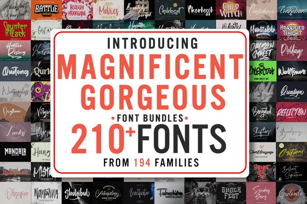 Magnificent Gorgeous Fonts Bundle