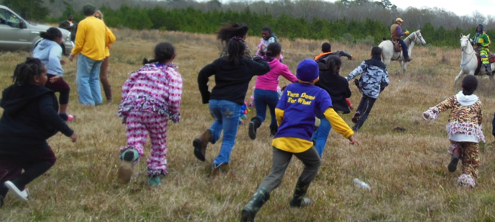 Living Rootless Elton, Louisiana Ceaser's Mardi Gras Chicken Run