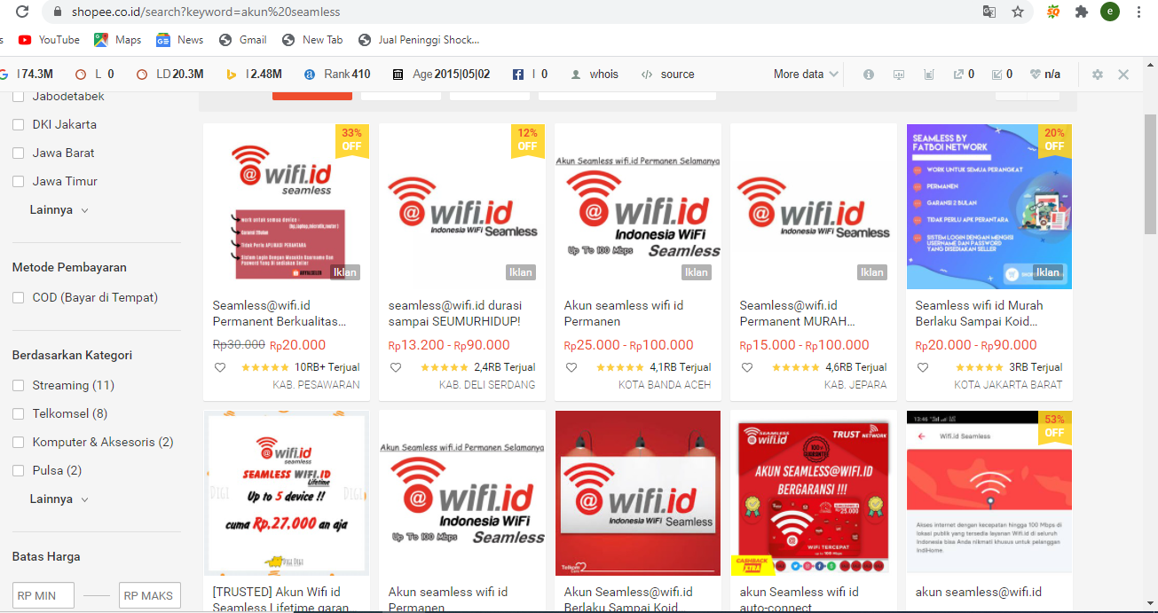 Cara Daftar Wifi id Seamless Murah 10rb Perbulan Terbaru - Paket Internet