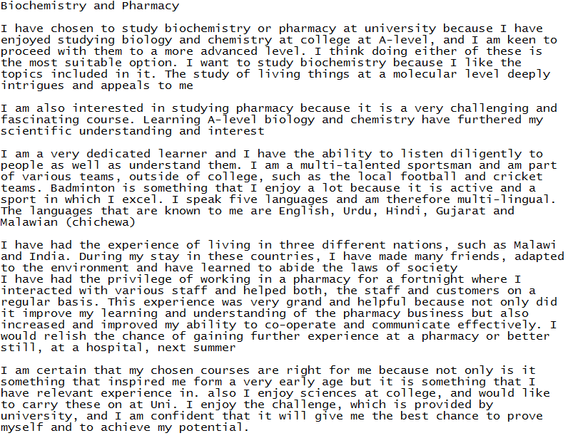 Writing a personal statement picture