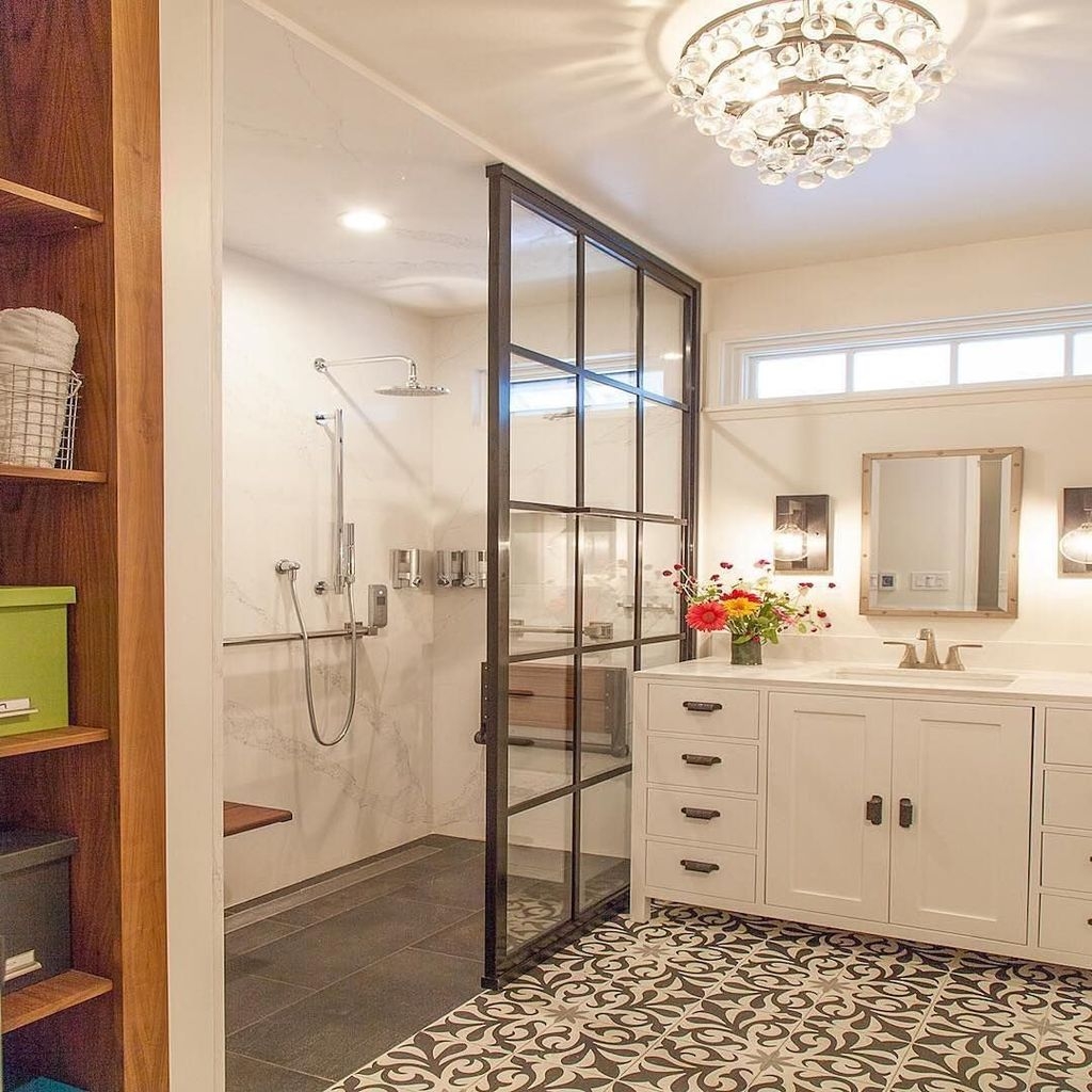 35 Incredible Curbless Shower Ideas For House