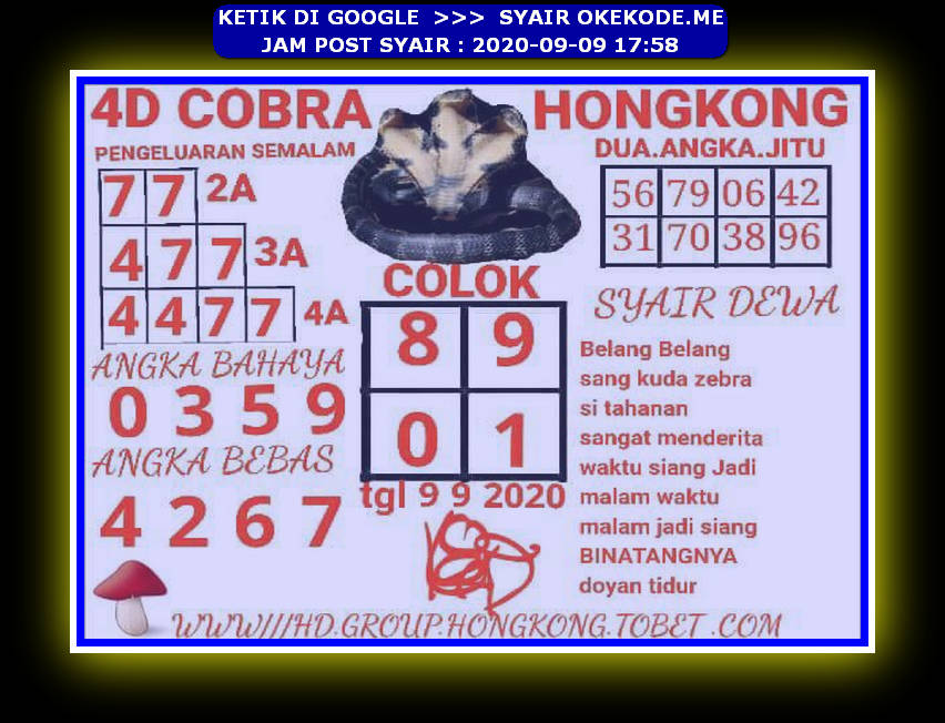 1 New Message Kode Syair Hongkong 9 September 2020 Forum Syair Togel Hongkong Singapura Sydney